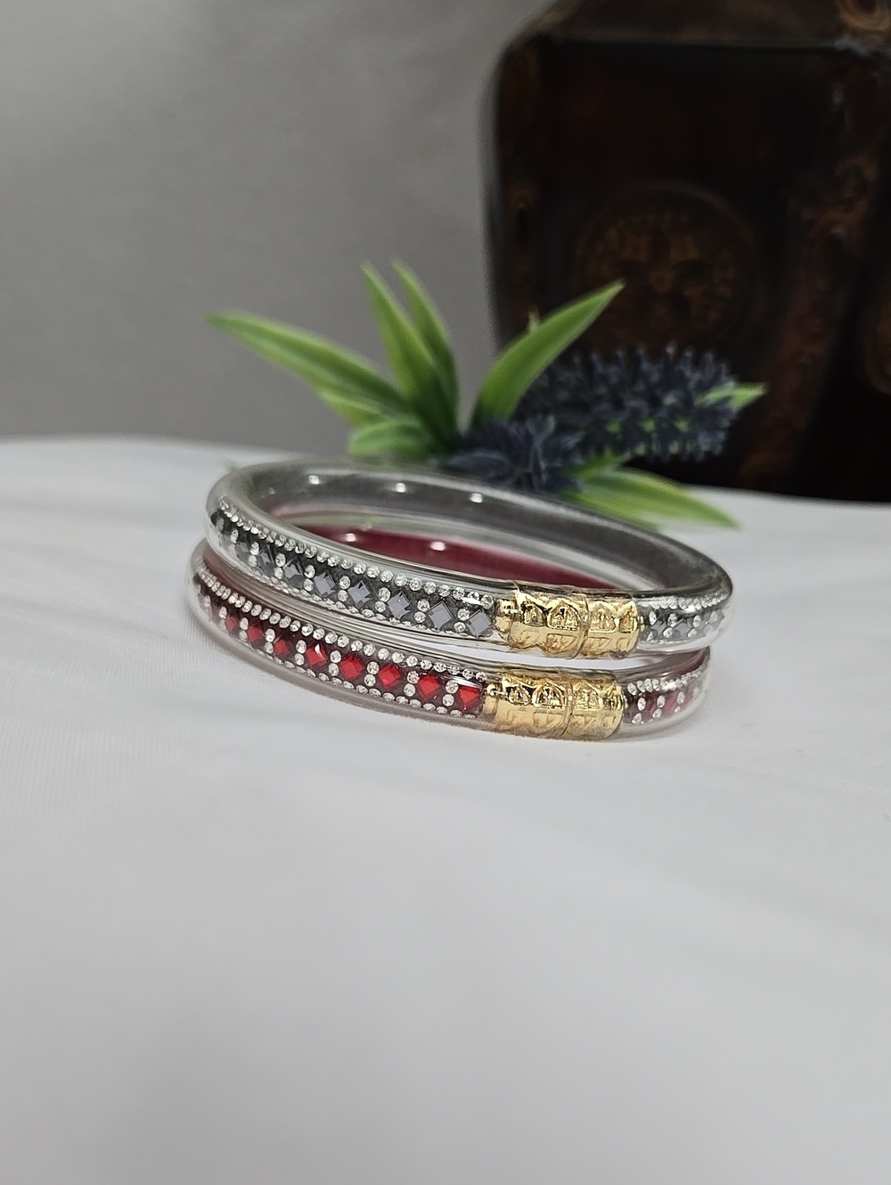 All Weather Bangles In Tzubbie-sized Infused With Bold 8mm Crystal.